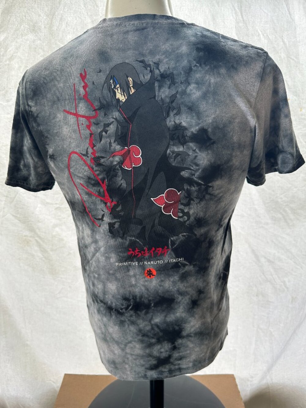 Primitive Skateboarding Naruto Itachi Boy's Blue Tye Dye T Shirt Large - Picture 3 of 4